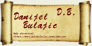 Danijel Bulajić vizit kartica